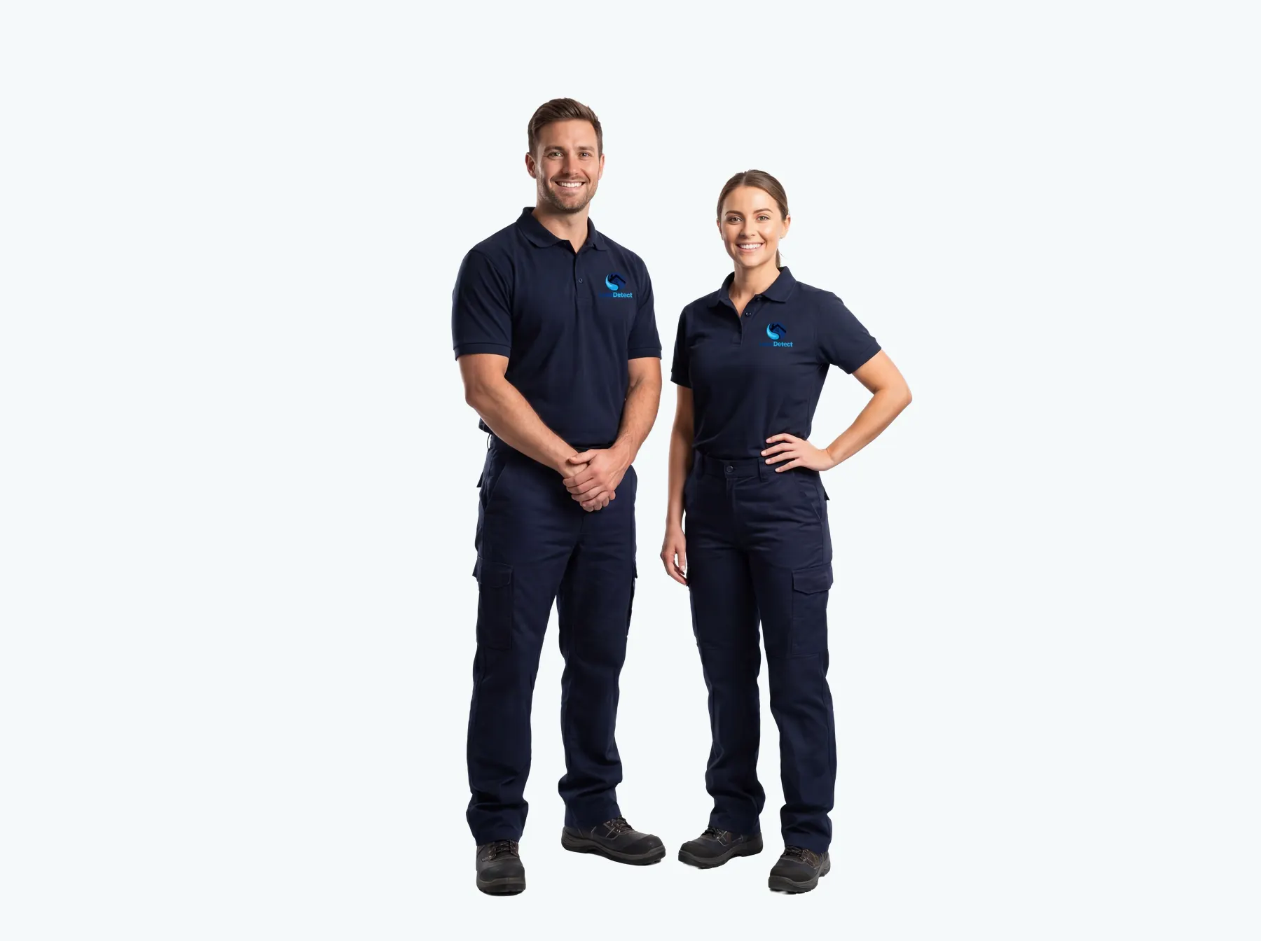 Technicien et technicienne LeakDetect en tenue professionnelle